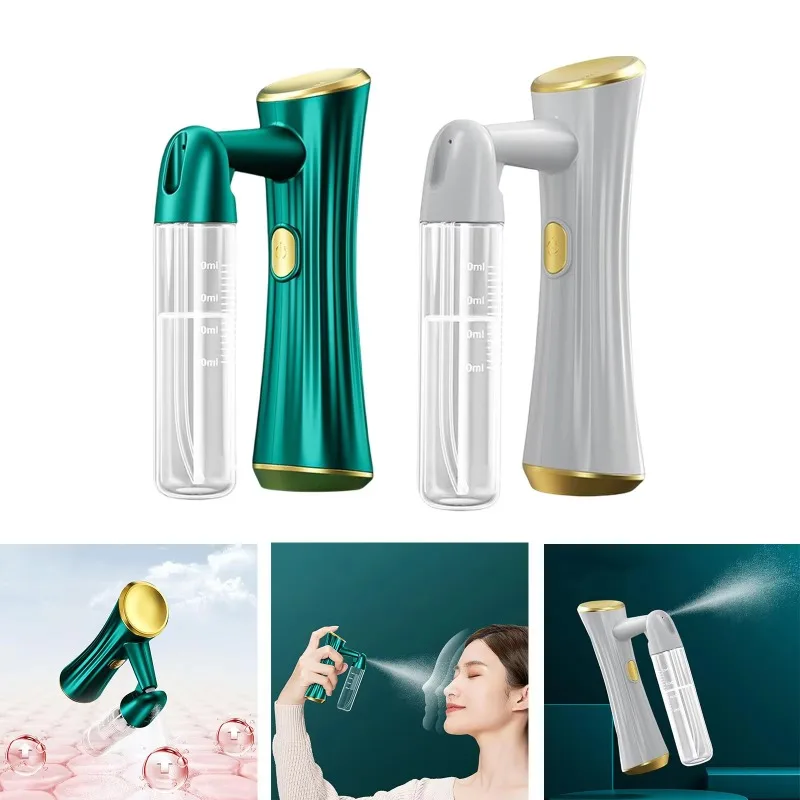 Pulverizador facial portátil a vapor - Umidificador portátil para hidratação profunda e reabastecimento da pele, ferramenta de cuidados de beleza - Branco