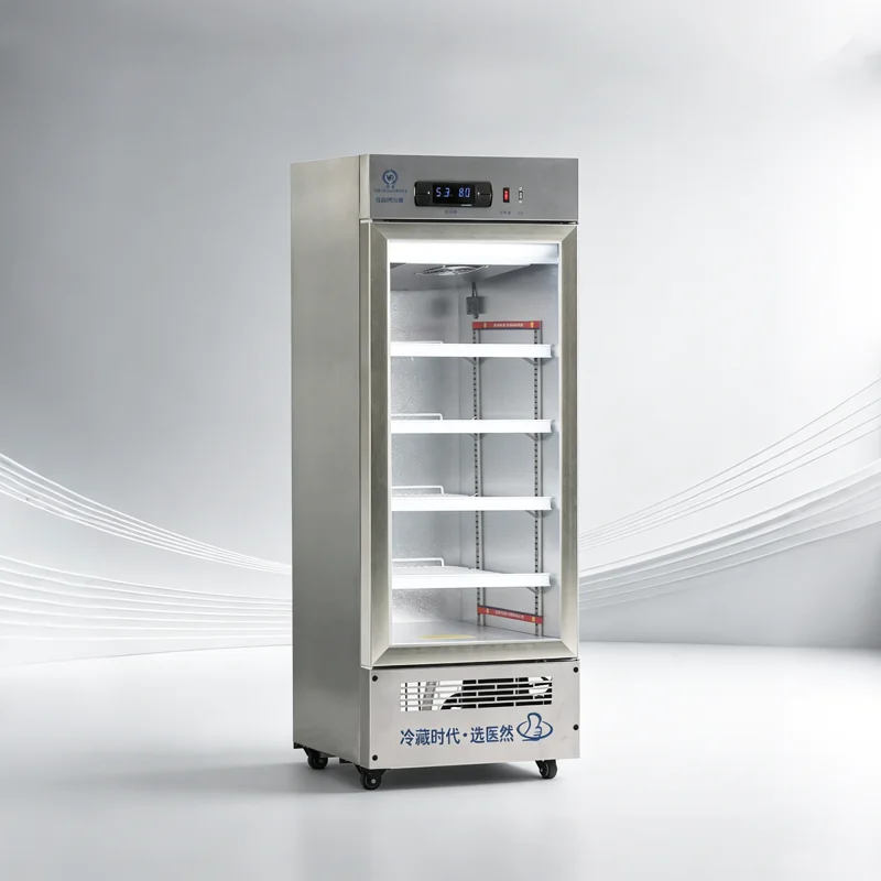 

Suitable for all new smart devices2-8℃ 150L Stainless Steel Biomedical Refrigerator, Heated Glass Door