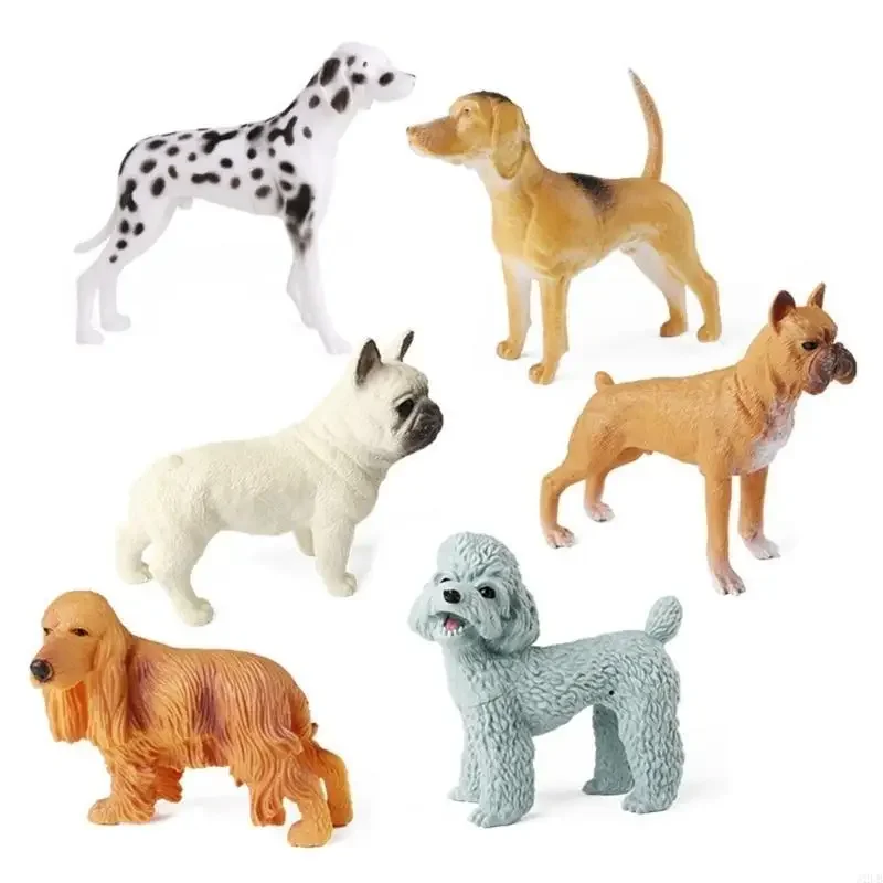 Realistische Hund Statische Modell Hohl Figur Spielzeug Tier Figur Statue Hunde Figur Set Kinder Sammeln Spielzeug Kuchen