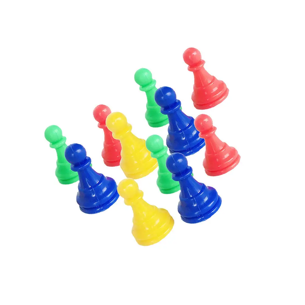 

64Pcs Multicolor Plastic Chess Pieces Replacement Board Game Accessories for Kids Color Recognition and Learning