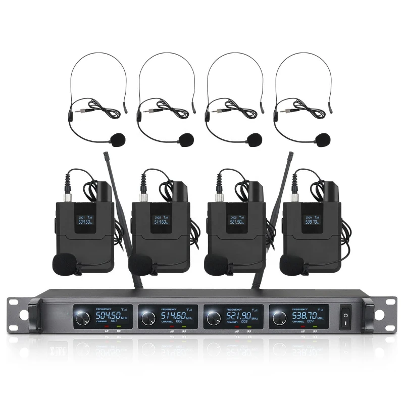 

Wireless handheld microphone one to four professional ktv singing conference speech collar microphone A140
