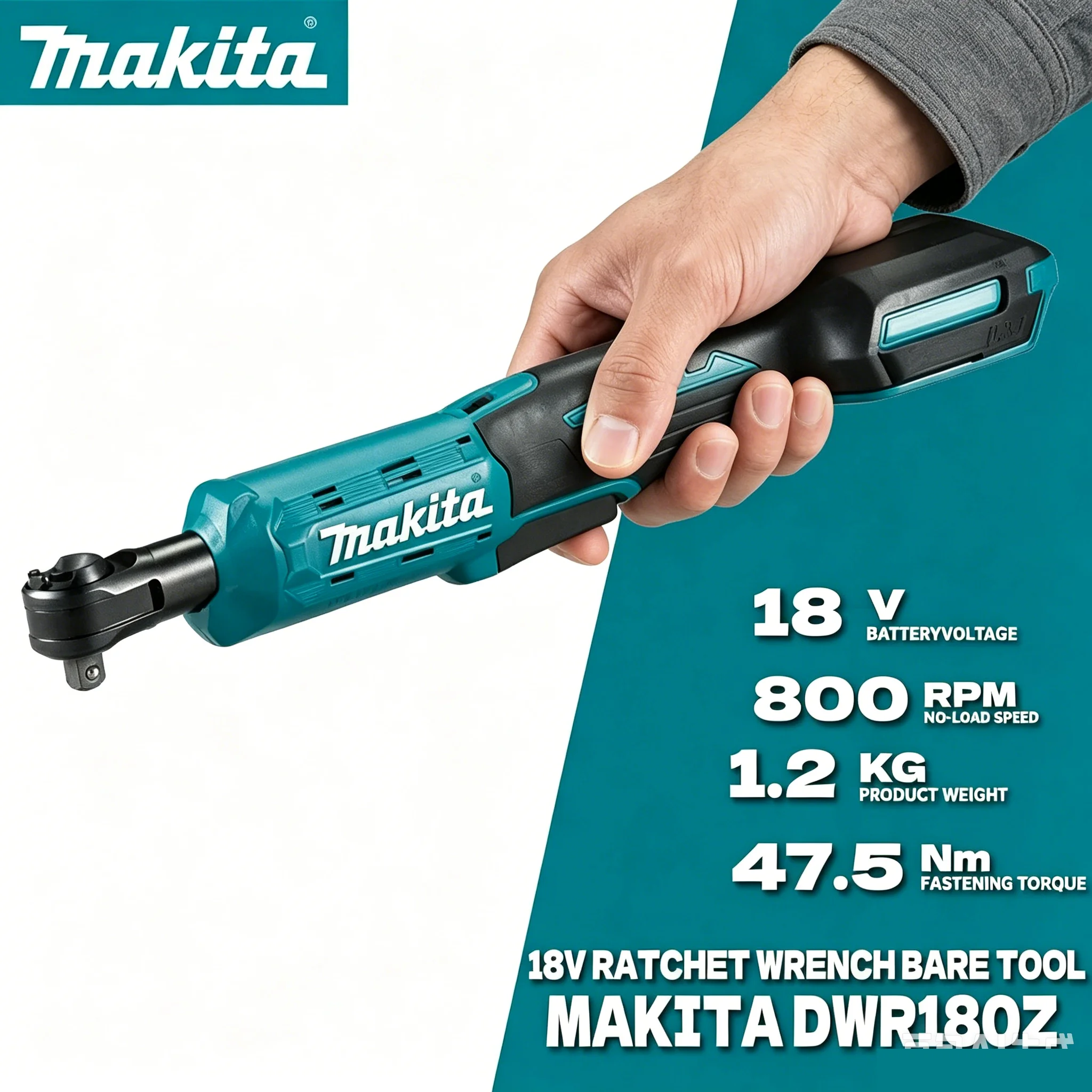 makita-dwr180z-18v-lxt-cordless-ratchet-wrench-portable-socket-tool-for-diy-home-projects-and-general-maintenance-work