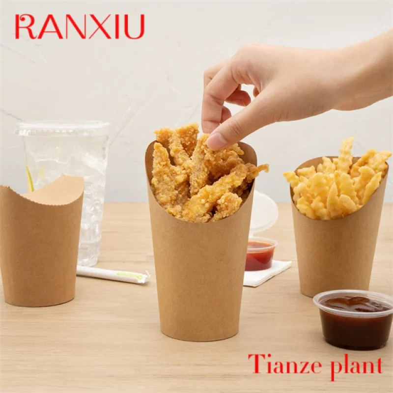 Cubo de papel de pollo frito desechable con tapas, embalaje de alimentos para llevar, 170Oz