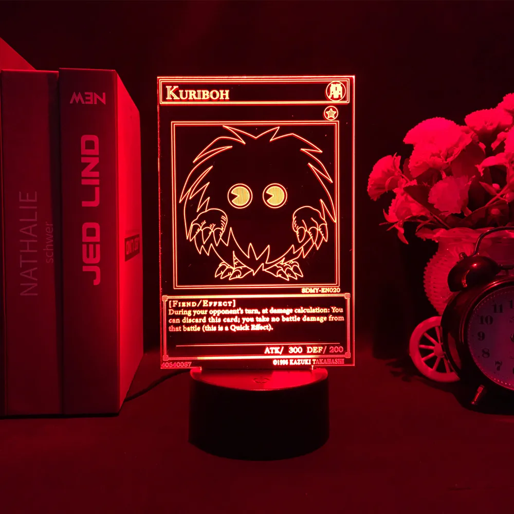 Anime Action Figure Led Night Light Manga Yu Gi Oh Dark Magician Girl for Kid Bedroom Decor Lamp Kawaii Room Decor Light