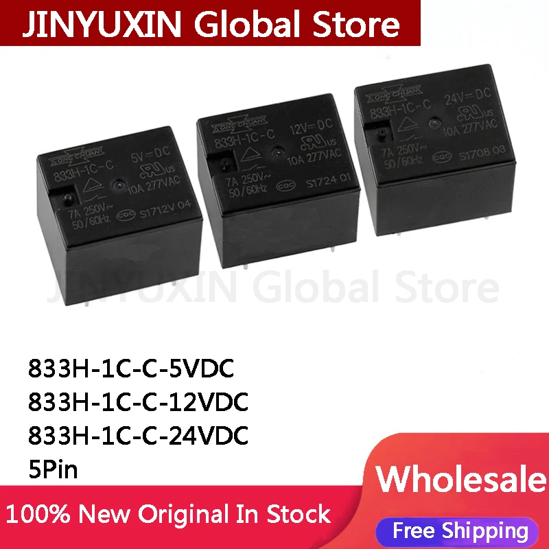 5Pcs 833H-1C-C-5VDC… - image