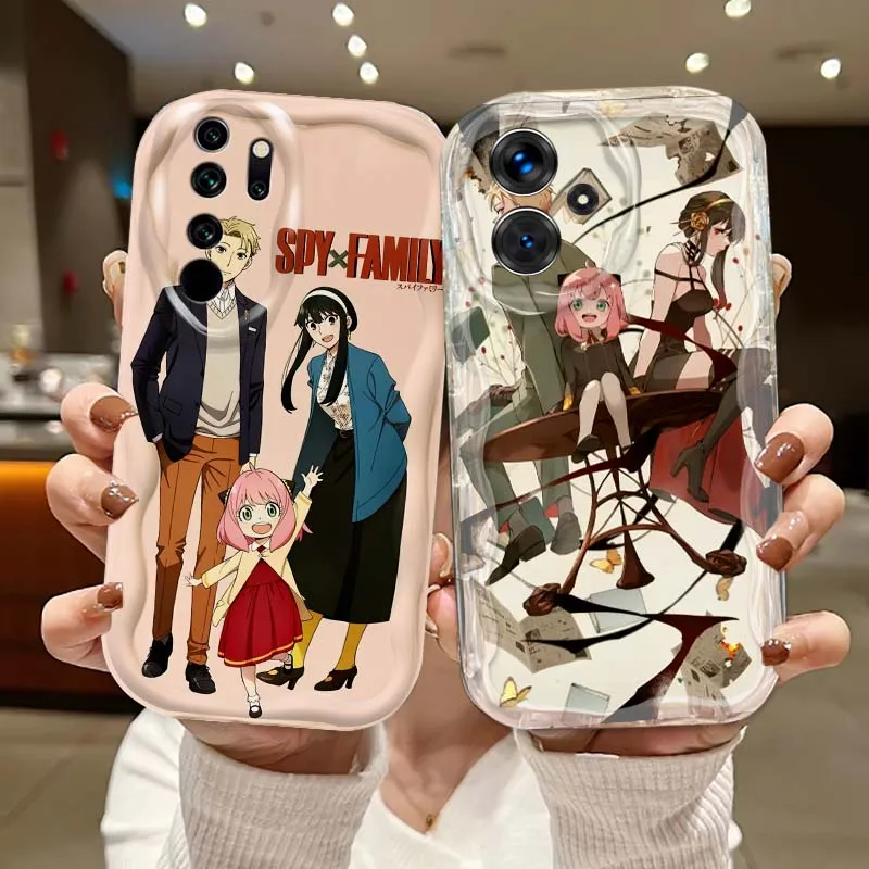 

Cute SPY x FAMILY Cartoon For Xiaomi Redmi 9T 9A 9 9C 10 10C 12 13 13C 14C A2 A1 Plus K30 K40 K60 5G Wave Oil Phone Case