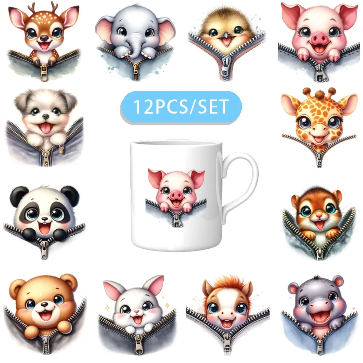 12PCS/SET Zipper An…