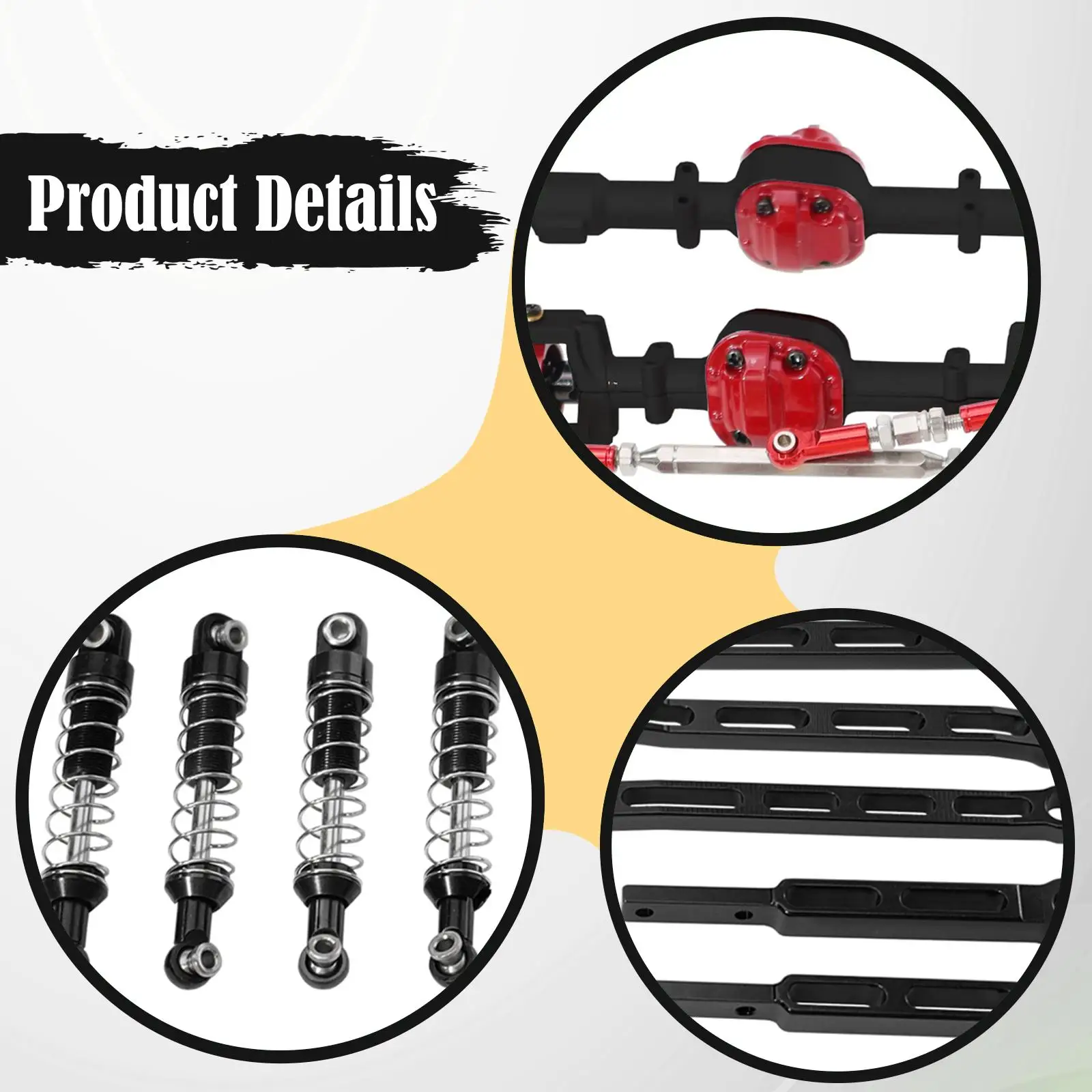 RC Car Accessory Metal Replaces Modified Spare Parts Tie Rod Mount Shock Mounts Tie Rod for 1:12 LC79 MN82S MN82Pro DIY Modified