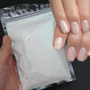 10G Holographischer Laserzuckerpulver 0,2 mm schwarz weißes Pigment Schwingen Schneeflocken Winterflack 8 Hauptverkäufe t -Shirt leuchten im Dunkeln - №8