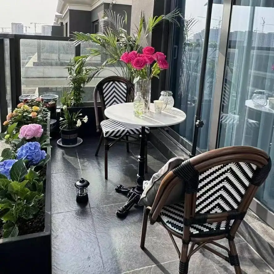 #Hot Selling Factory Direct Modern Aluminum Outdoor Chair Single Seat Furniture for Cafe Balcony Hotel Living Room Villa
