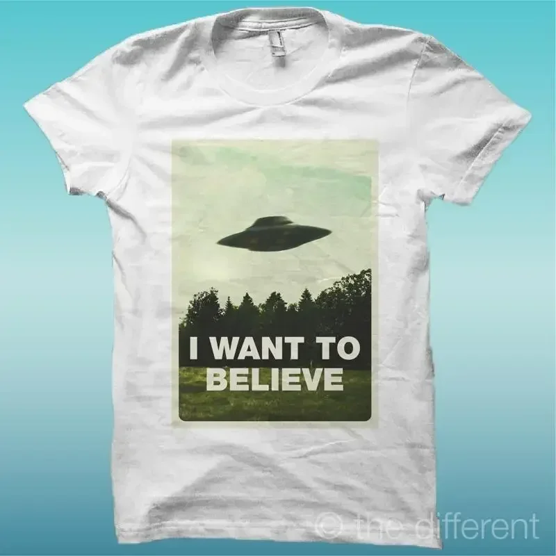T-Shirt „I Want Believe White The Happiness Is Have My New“