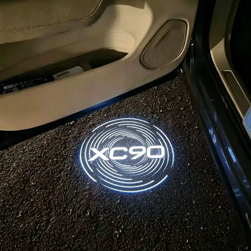 LED Car Door Welcome Light Courtesy Projector Ghost Shadow Lamp For Volvo XC90 2003-2019 2020 2021 2022 2023 2024 Accessories