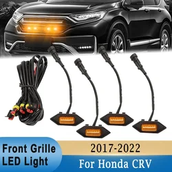 For Honda CRV 2017-2022 Front Grille LED Light Driving Signal Lamp Running Warning Light with Wire Harness (Only for OEM Grille)