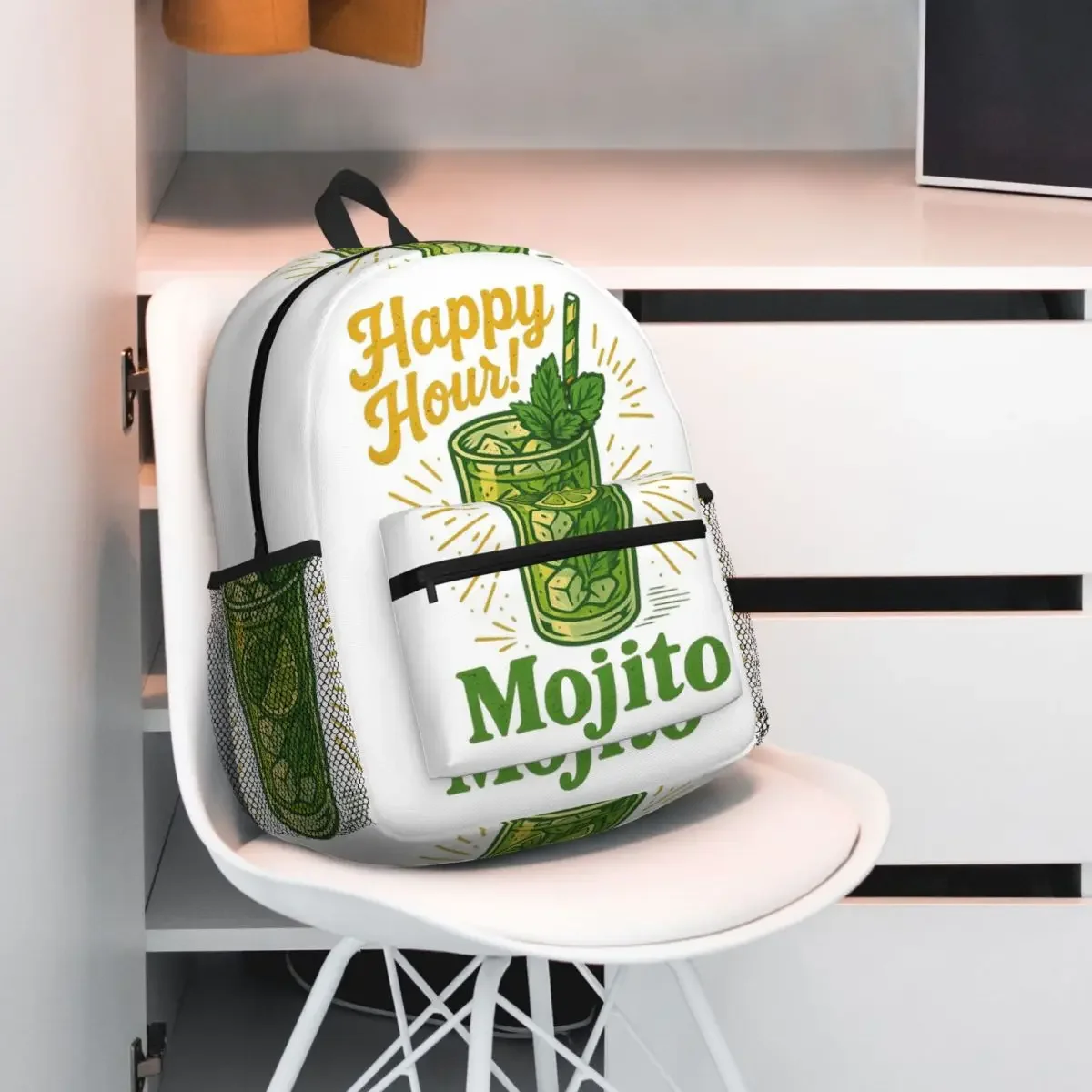 

Рюкзак Happy Hour Mojito Fresh Mint для коктейлей, рюкзак большой емкости, школьная сумка, сумки на плечо для мужчин и женщин