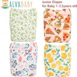U PICK ALVABABY Big Size Printed Pocket Diaper Reusable Big Size Cloth Nappy with 1pc 4-layer Microfiber Insert
