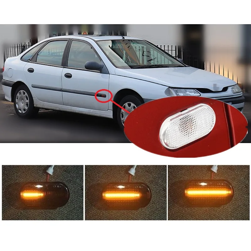 for Renault LAGUNA I MK1 B56 Estate Grandtour Nevada K56 ESPACE III 1993 - 2002 Dynamic LED Indicator Side Marker Signal