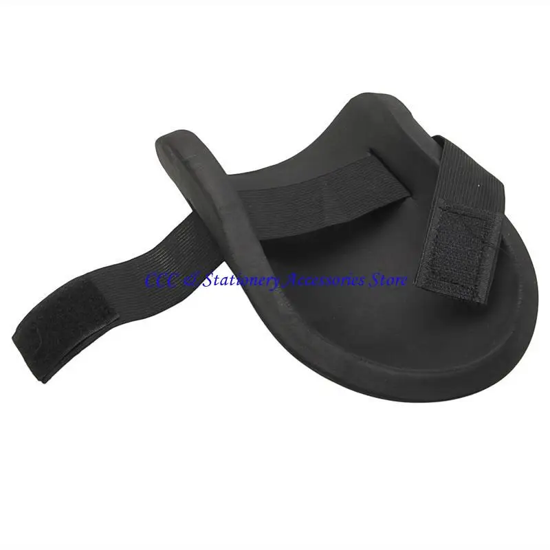 

Q1JC 1Pair Practical Waterproof Home Gardening Knee Pads with Adaptable Straps Black Soft EVA Foam Cushion Kneel Without Pain