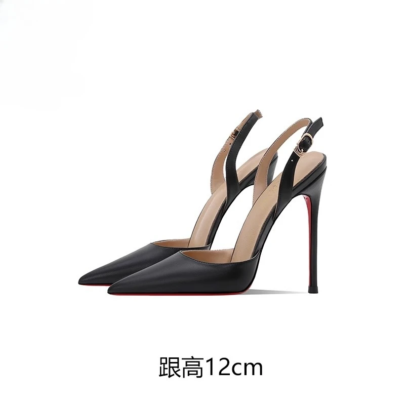 

Новые черные женские туфли с матовым носком телесного цвета, профессиональные офисные туфли, модные вечерние туфли на высоком каблуке с легким носком
