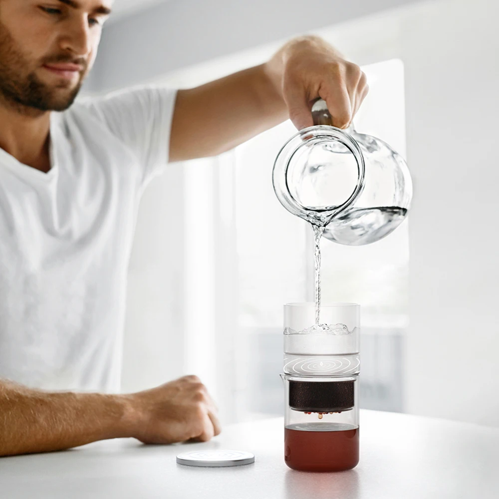 300ml Cold Brew Coffee Maker Water Drip Coffee Machine Reusable Filter Tools Glass Espresso Coffee Dripper Pot Ice Cold Brew