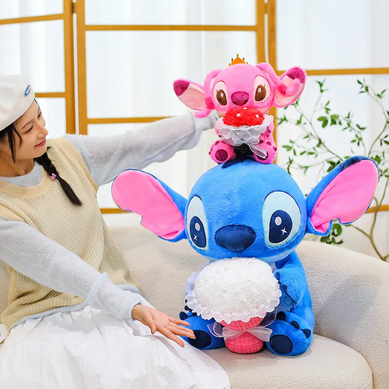 جديد حار بيع 30-45 سنتيمتر في المخزون روز حزمة غرزة ألعاب من نسيج مخملي دمية للفتيات عيد ميلاد هدية عيد دمية للأطفال #5