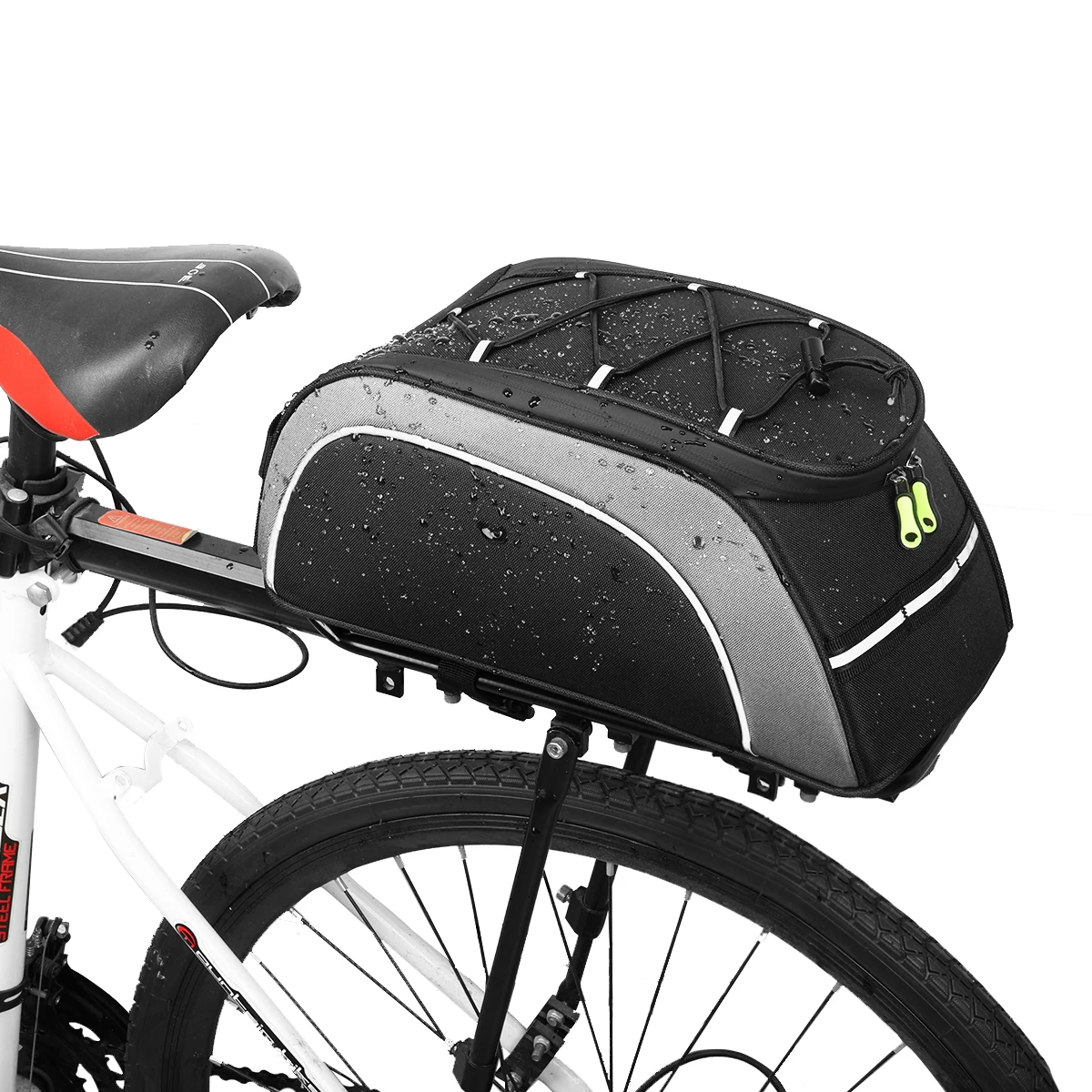 

8L Bicycle Bags Large Capacity Waterproof Cycling Bag Mountain Bike Saddle Rack Trunk Bags Luggage Carrier Bike Bag