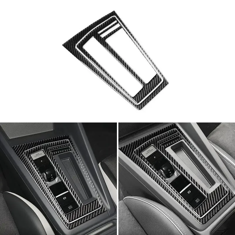 

LHD Car Interior Accessories Decorative Stickers Gear Shift Panel Cover Trim Soft Carbon Fiber For VW Golf 8 GTI MK8 2021 22-23