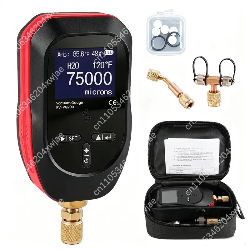 ROGVOC Digital Absolute Vacuum Gauge High Precision Electronic Vacuum Meter For HVAC Air Conditioner Installation Maintenance