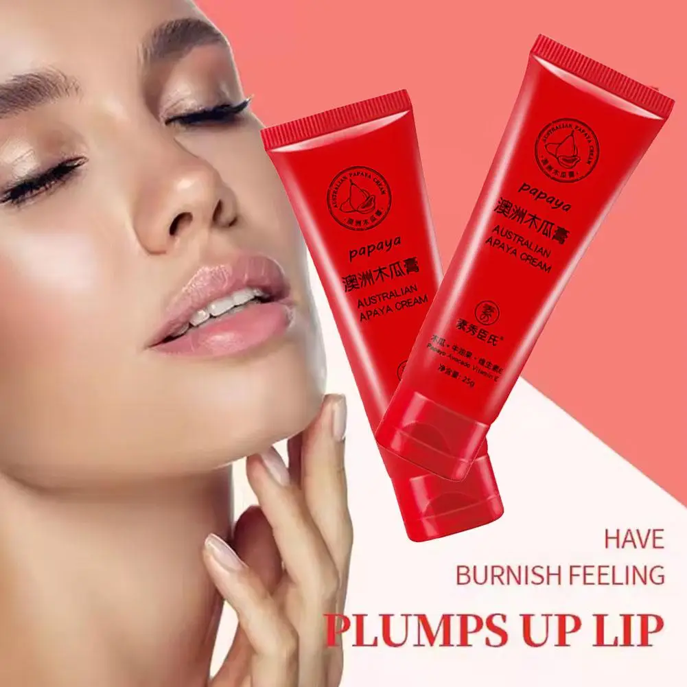 25G Papaya Lip Balm Feuchtigkeitsspendende Anti Trocknung Multifunktionale Öl Papaw Feuchtigkeitsspendende Und Balsam Pflege Gesicht Lip Universal Creme Lip Z7K4