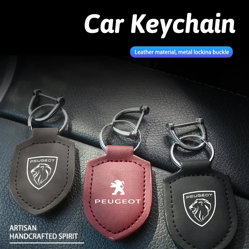 Car Key Ring Shield Modeling Keychain Buckle Accessories For Peugeot 5008 508 408 4008 308 3008 208 2008 Landtrek Rifter 301 108