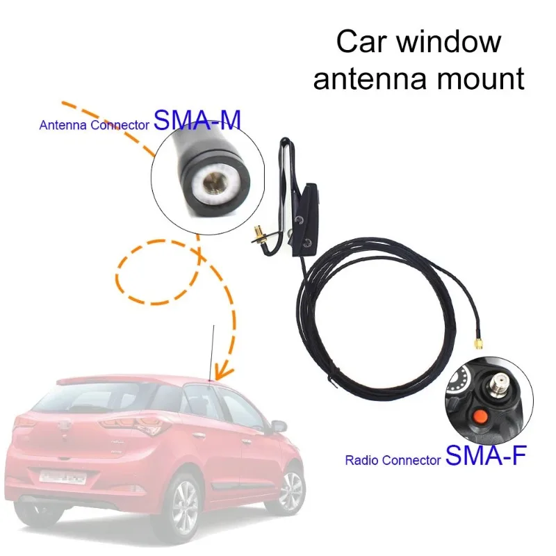 Nagoya RB-CLP Antenna Mounting Car Window Mount Clip Bracket SMA Female/Male/BNC Plug for BaoFeng Motorola Kenwood HYT Ham Radio