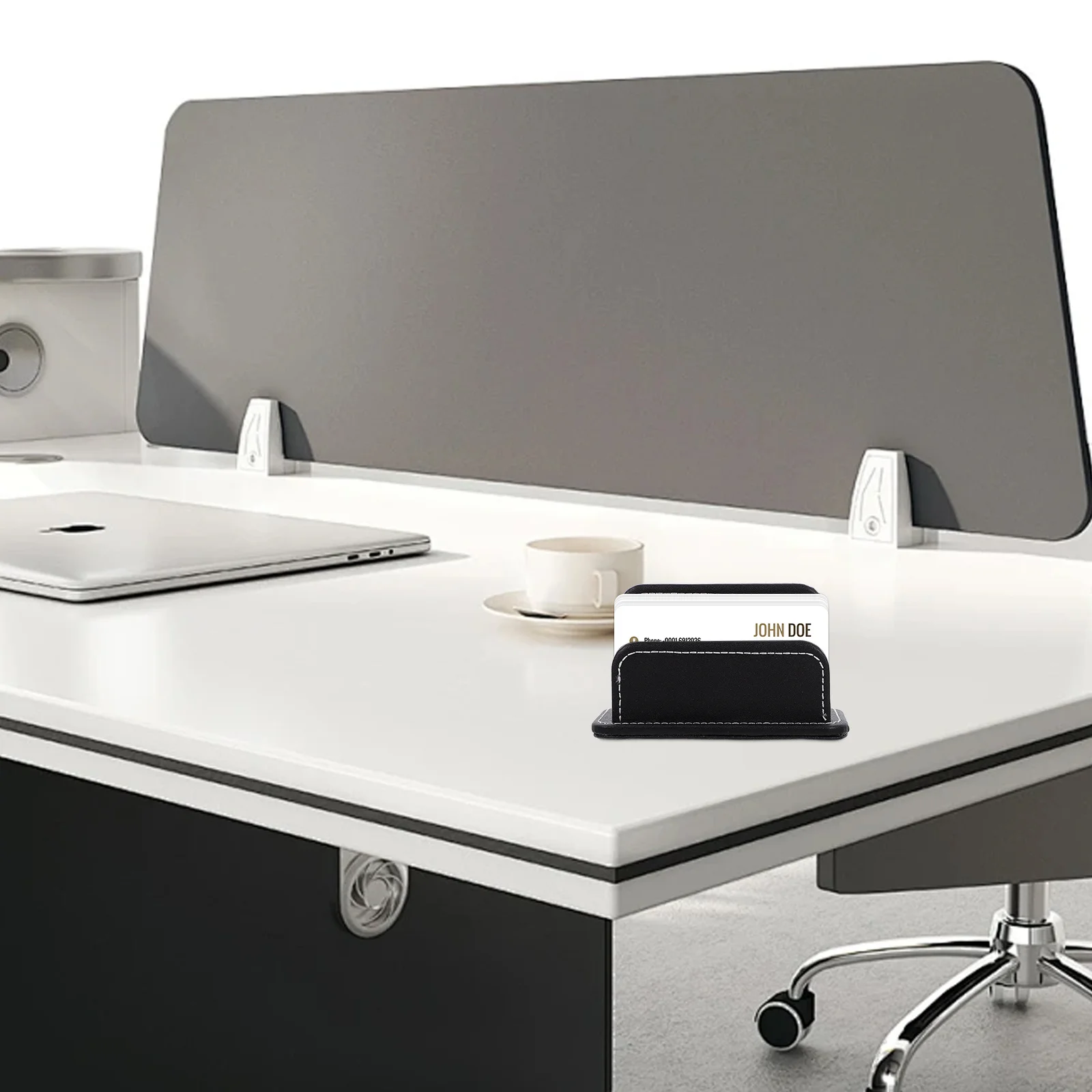 

Business Card Holder PU Modern Simple Design Protects Cards Clean Safe Easy Access Storage for Name Cards Case Display