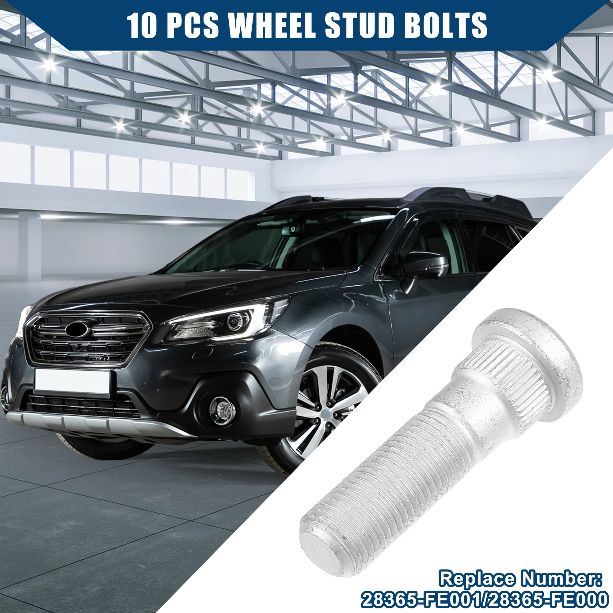 UXCELL 10pcs M12x1.25 Vehicle Wheel Stud Bolt for Subaru Ascent 2019-2023 for Toyota 86 2017-2022 No.28365-FE001/28365-FE000