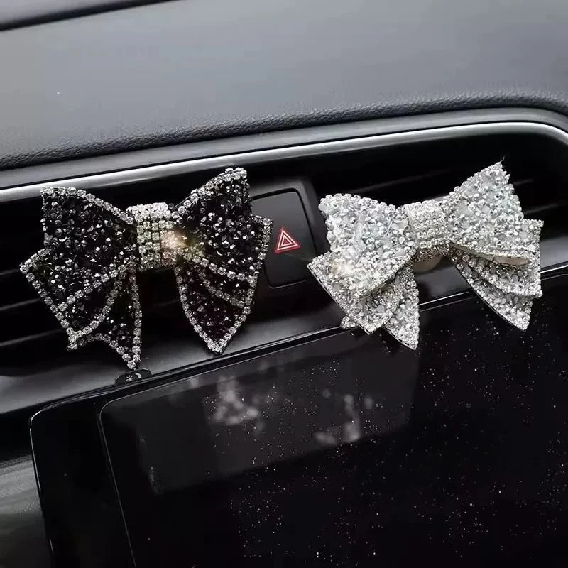 1pc Exquisite Elegant Bow Car Air Vent Aromatherapy Clip Easy To Install And Adapts To All Standard Car Air Outlets Interior Car
