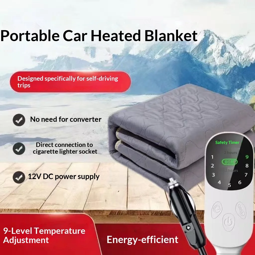 

Winter 12V Portable Car Heated Blanket - Energy-Saving Single/Double Size for Vehicle Outdoor & RV | Constant Temperature