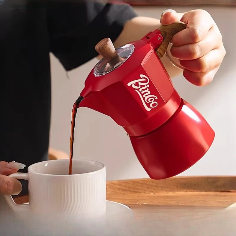 Stylish Double Valve Moka Pot, Espresso Maker for Home, Portable Stovetop Coffee Machine with Gift Box, Perfect for Campin Gifts