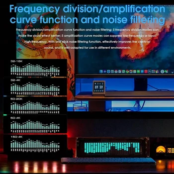 VFD2517 Audio Spectrum Analyzer VFD Sound Level Meter VU Meter Display Spectrum Tester Instrument Tools Easy to Use