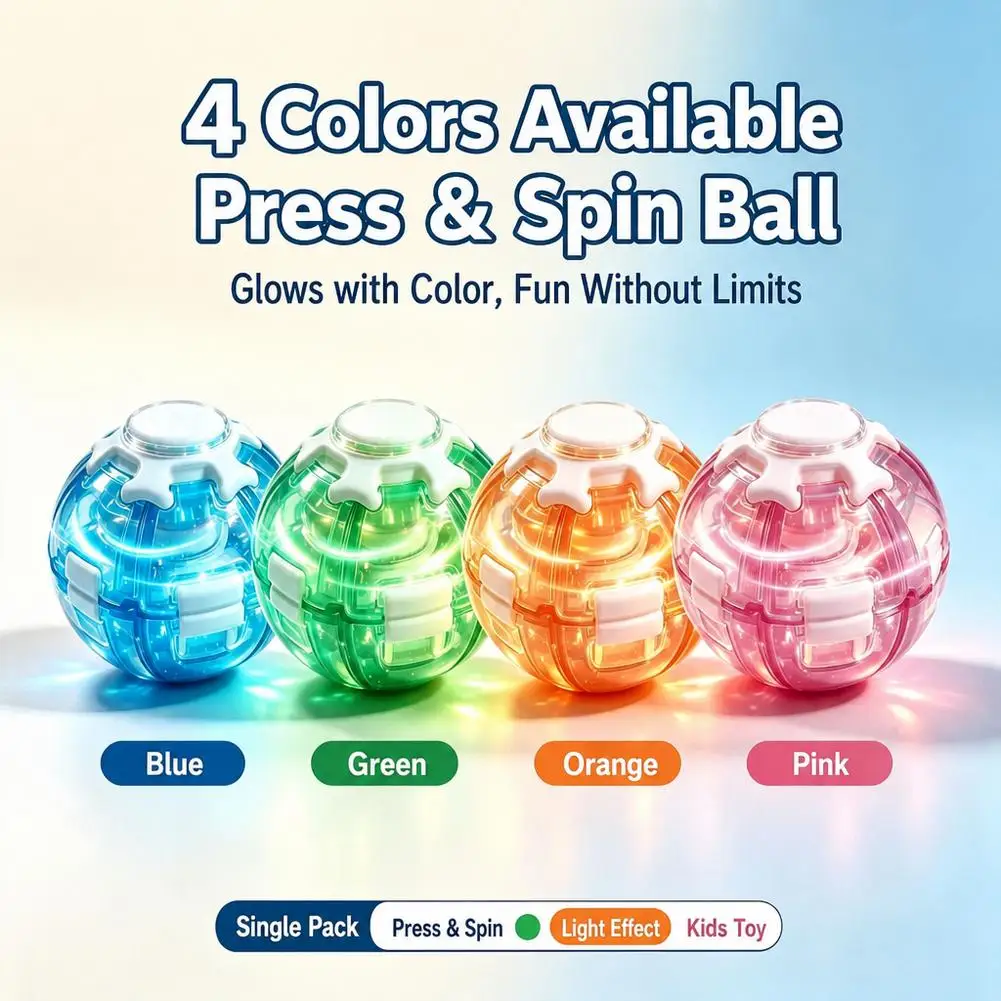 NEW Magic Press Toy Spin Stress Relief Fidget Balls Autism ADHD Focus Quiet Cool Gadgets Unique Gifts For Kids & Adults