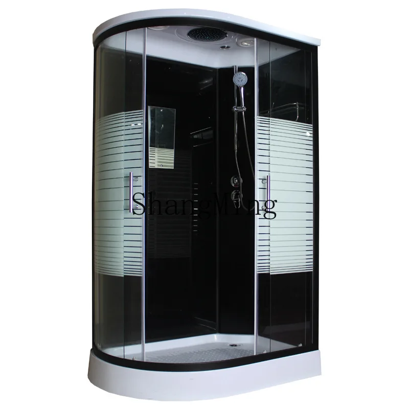 

SM Integrated Shower Room Acrylic Tempered Glass L-Shaped One-Piece Freestanding Simple Home Shower Steam Sauna Bath Room