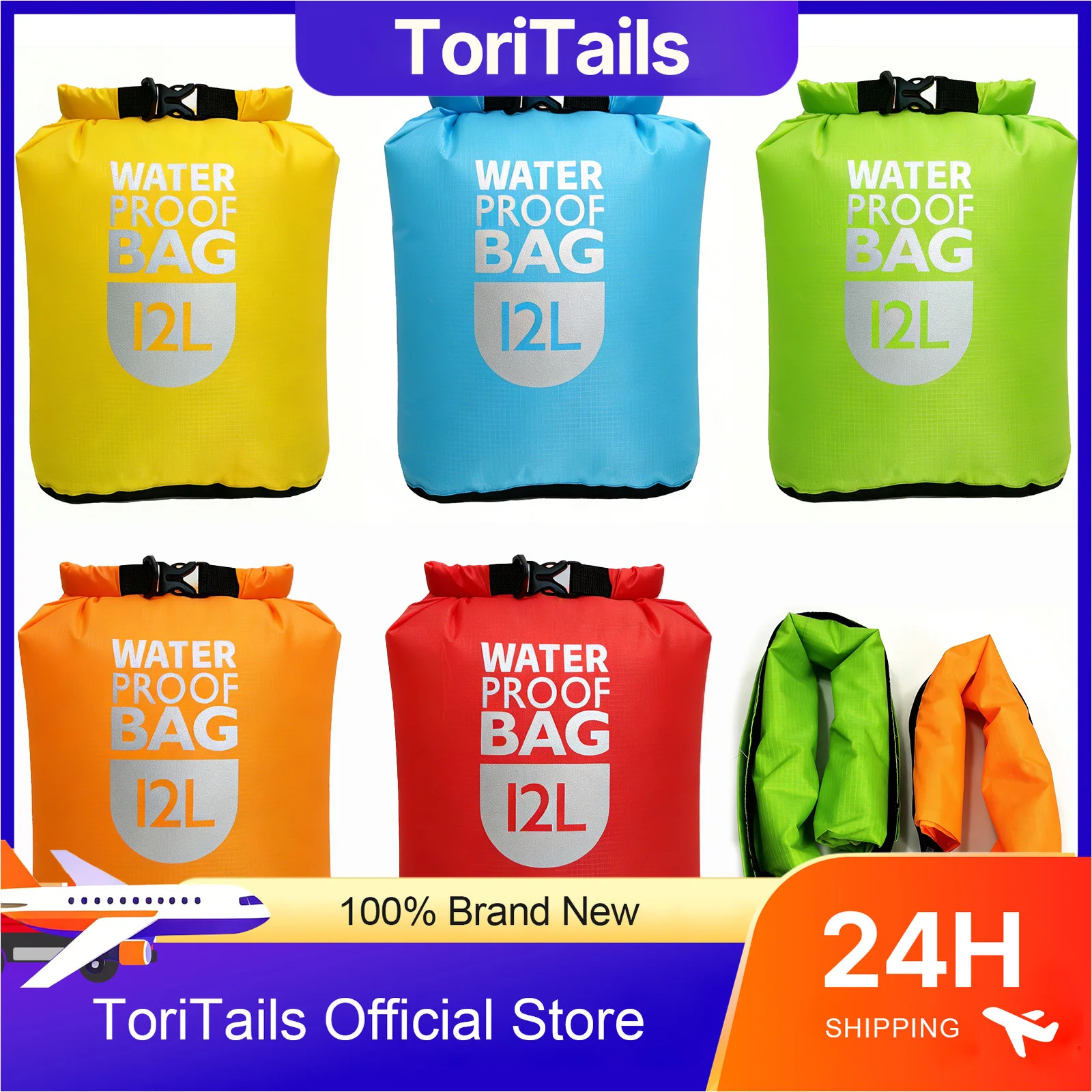 Dry Bags Waterproof Bag For Women Men 12L/24L Swimming Rafting Kayaking River Trekking Waterproof Dry Bag Backpack