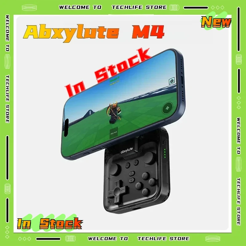 Abxylute M4 Snap-On Phone Controller Magnetic Mini Mobile Gamepad Portable iOS Android Switch PC Cloud Gaming Retro Emulation