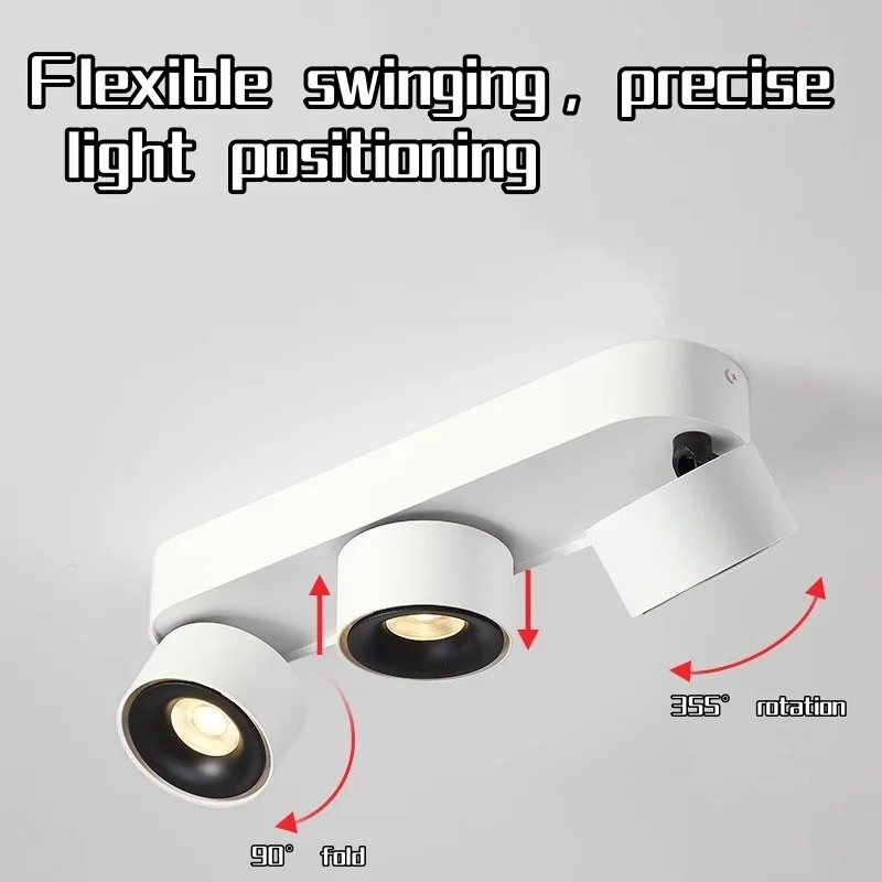 Slimme plafondlamp tuya zigbee Bluetooth Dali 0-10v dimbaar 360° °   rotatie COB SpotlightDownlight AC85-265v Binnenverlichting