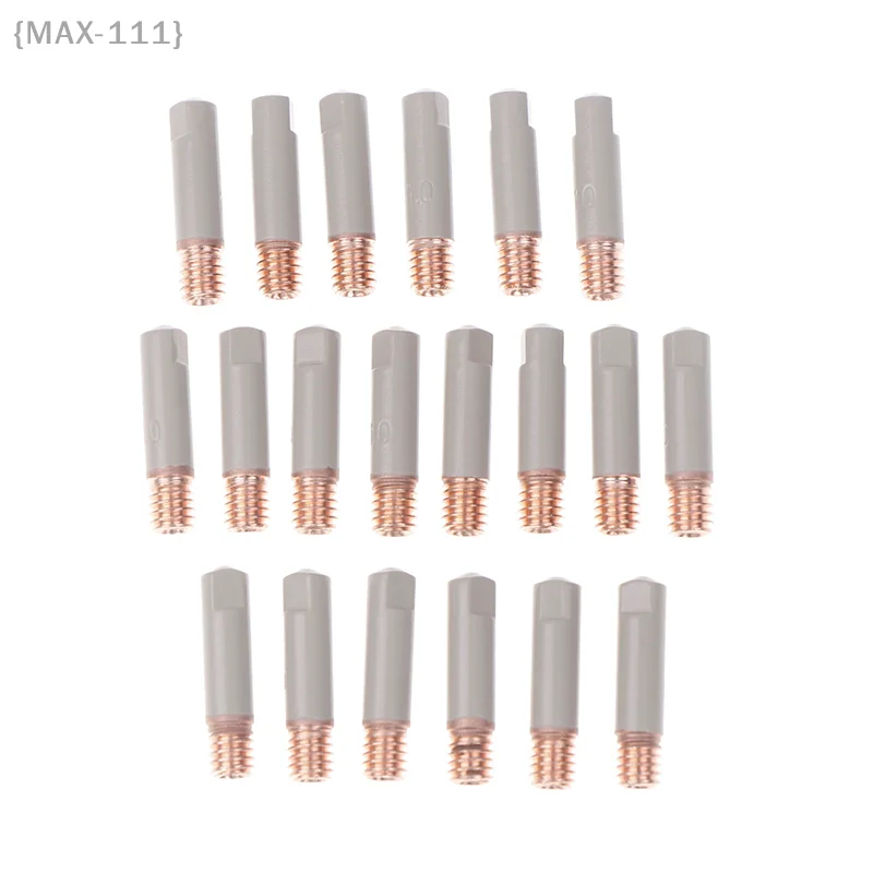Replacement 15AK Contact Tips (0.8/1.0mm) & M6 Gas Nozzles - 2Pcs/Set with Protective Coating for MIG/MAG Welding Torches