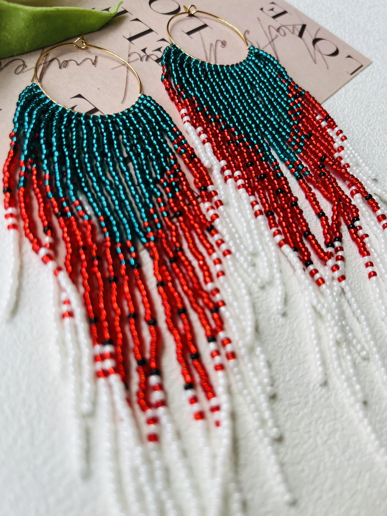 

Серьги из бисера Кисточка Круг Градиент Оригинальность Ручное вязание Богемия Сплав Прилив Простые серьги из рисовых бусин