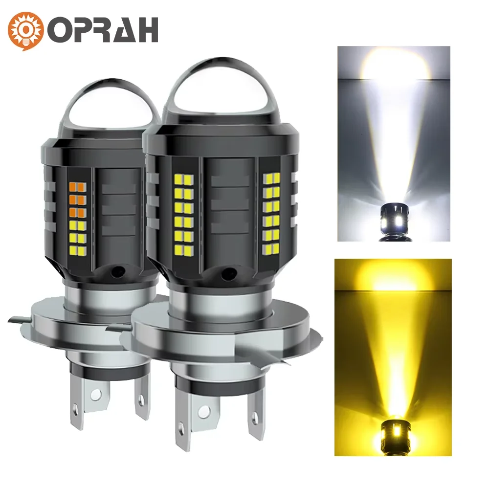 

Oprah 1PCS H4 LED Headlight Bulb Super Bright Hi/Lo Beam H6 BA20D With Len For BMW ATV Electric Scooter Accessories Car Fog Lamp