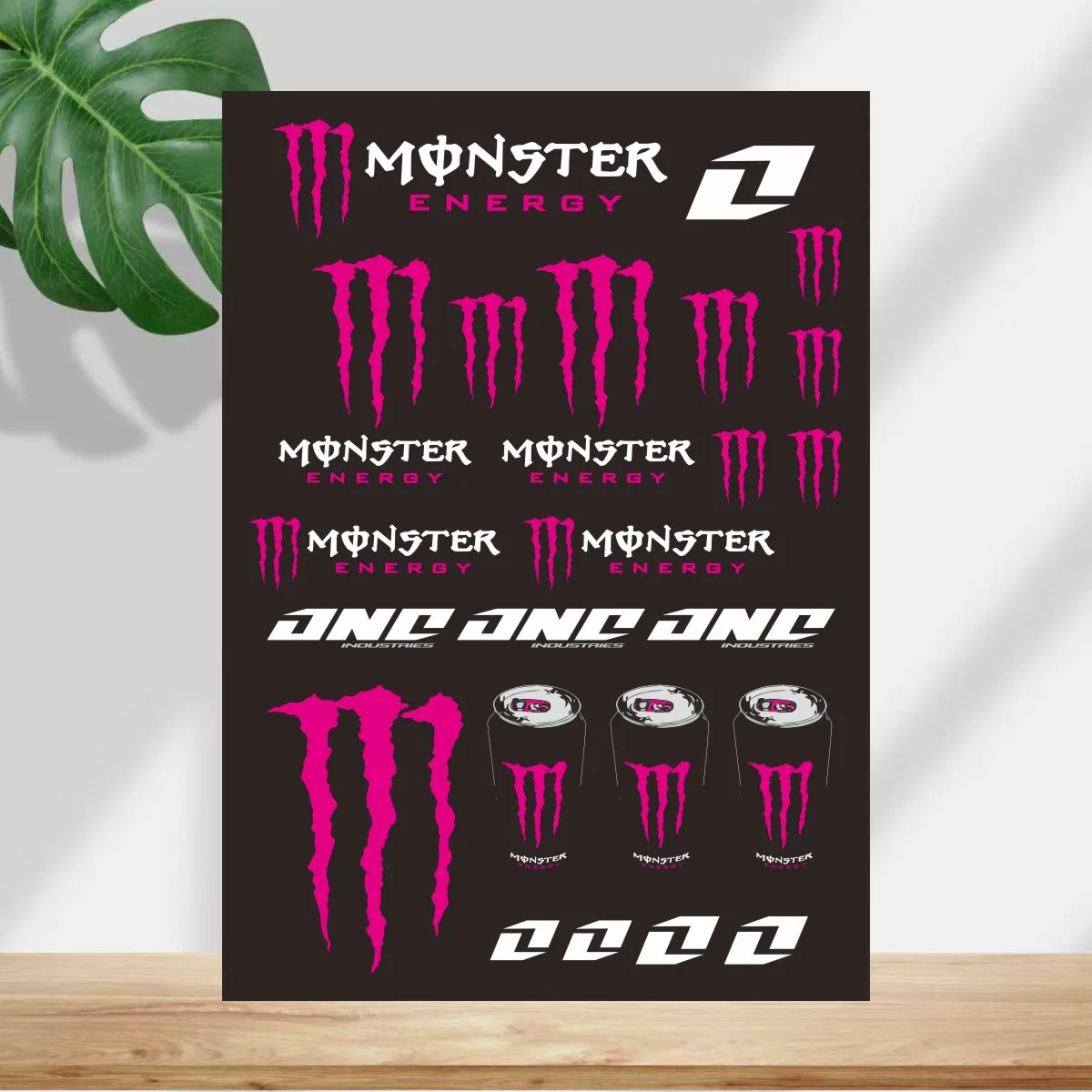 عاكس الوحش الطاقة ملصق الوردي شعار دراجة نارية خزان خوذة الدراجة سيارة ملصق مائي كيت لياماها كاواساكي سوزوكي هوندا