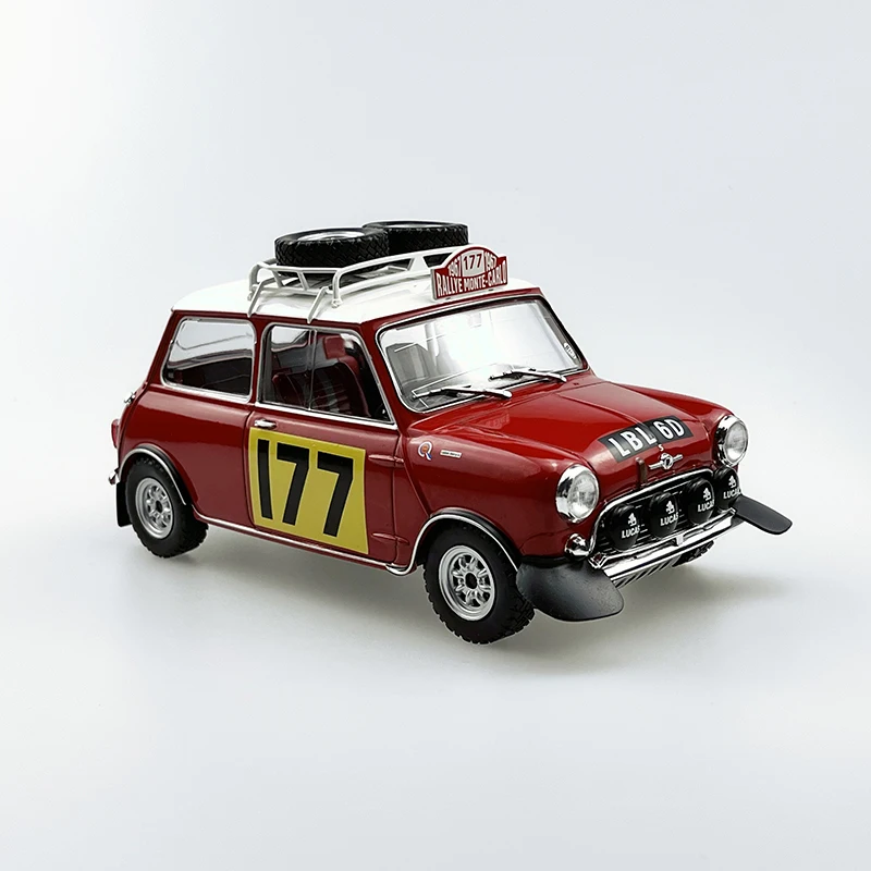 Diecast 1/18 Schaal MINI BMC MORRIS Cooper 177 Racewagen Model Legering Voertuig Model Statische Display Speelgoed voor Jongens