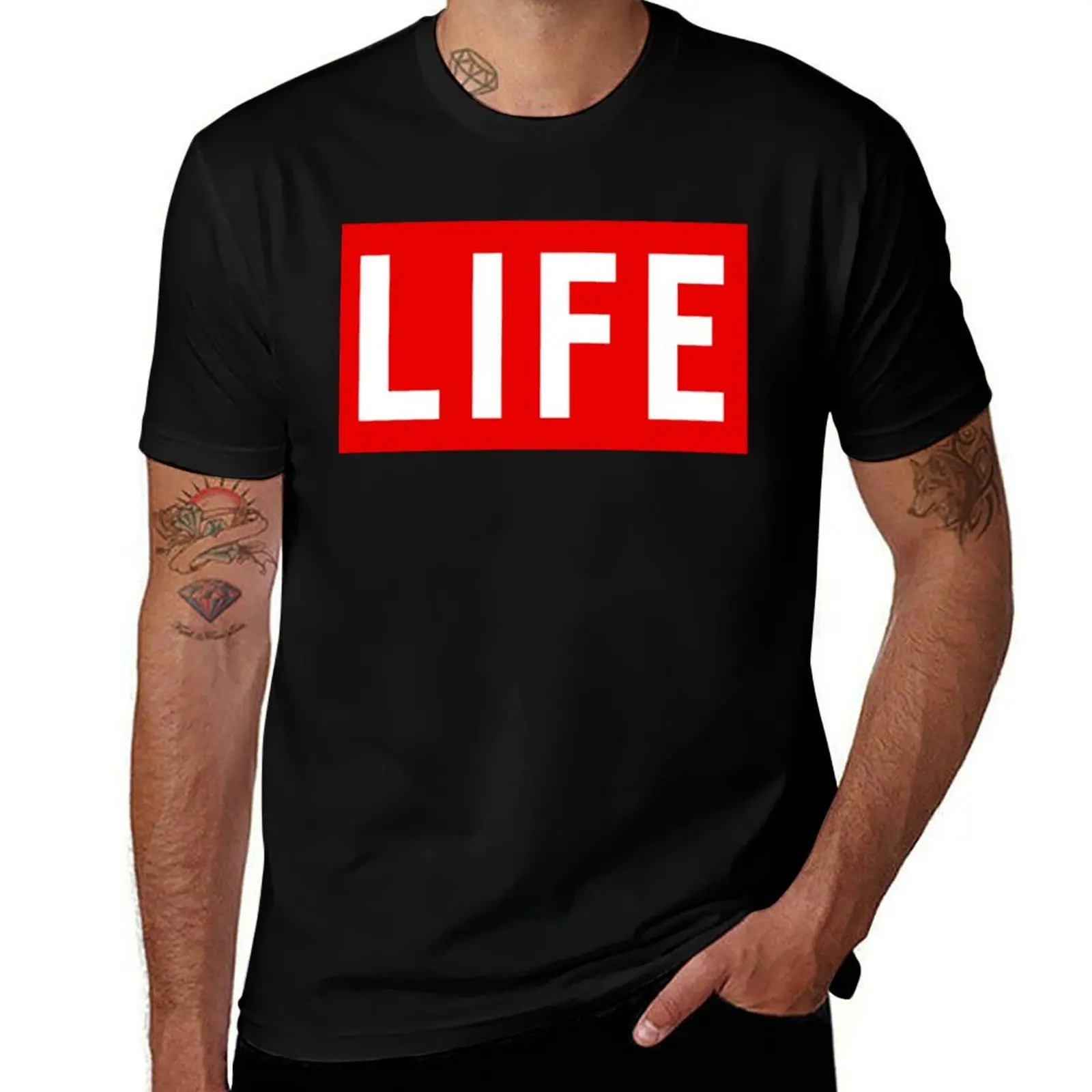 

LIFE Magazine T-Shirt man t shirt cotton t shirts for man cotton funny T-Shirt