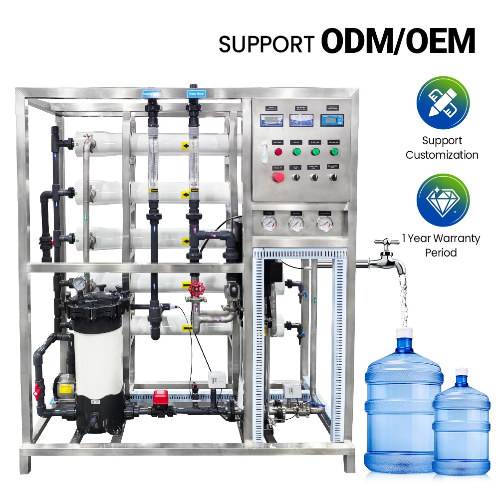 

Industrial Water Purifier Machine Reverse Osmosis Filtration Drinking Water Treatment Plant 1000L/Hour Pump System