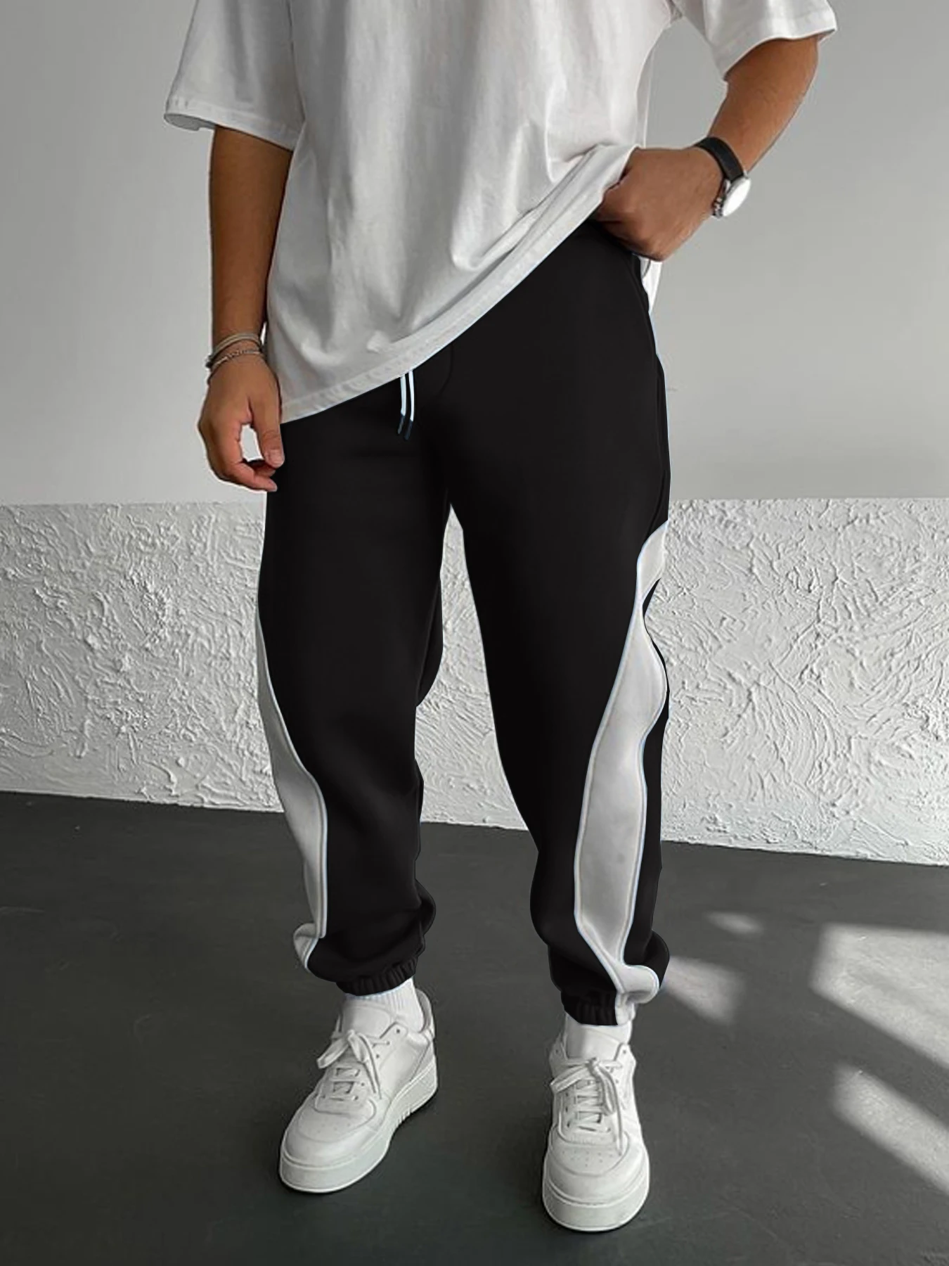 Men\'s casual sports color pants spring and autumn jogging pants