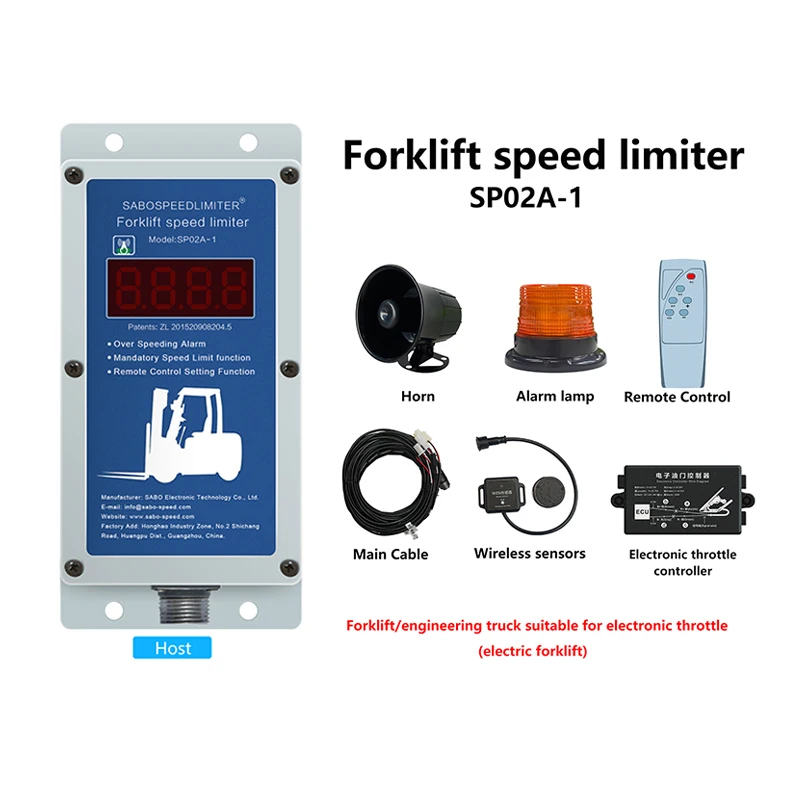 Safety governor for forklift trucks SABO GPS Tracker Forklift Speed Limiter with Over-Speed Alarm Device and Speed Controller